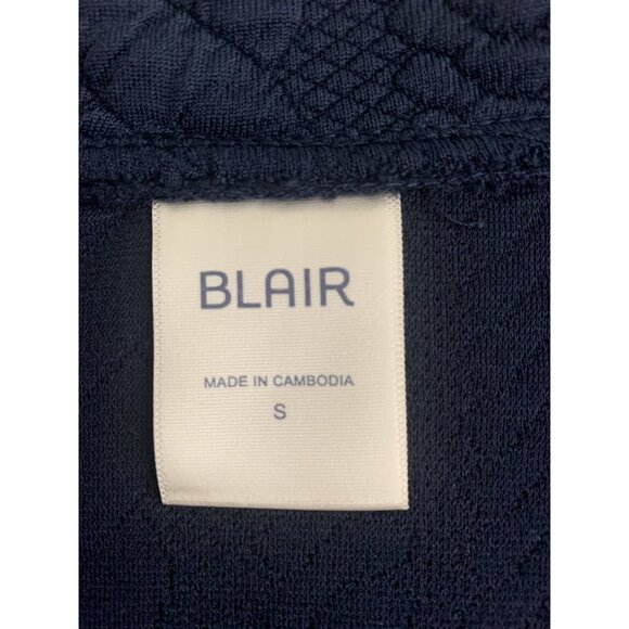 Blair Women's Navy Blue Cable Knit Zip-Up Winter Vest Size Small - Picture 9 of 10